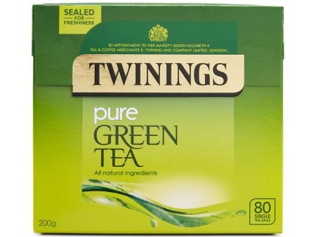 TWININGS PURE GREEN LOOSE TEA BAGS (80 bags) x 4 Supply