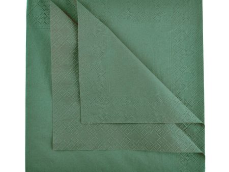 GREEN NAPKINS 2PLY (40cm) x 2000 Cheap