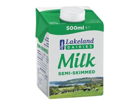 LAKELAND DAIRIES UHT SEMI SKIMMED MILK (500ml) x 12 Online