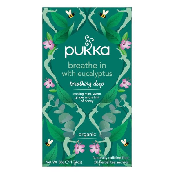 PUKKA TEA BREATHE IN ORGANIC HERBAL TEA BAGS (20 pack) Hot on Sale