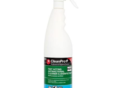 CLEAN PRO+ FAST ACTING ANTIBACTERIAL CLEANER & DISINFECTANT SPRAY (1L) x 6 Online Hot Sale