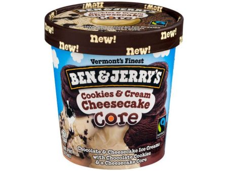 B&J Cookies & Cream Cheesecake Core Online Sale