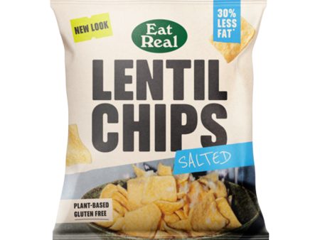 EAT REAL LENTIL CHIPS SALTED (18g) x 24 on Sale