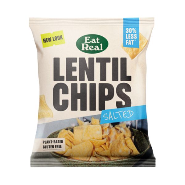 EAT REAL LENTIL CHIPS SALTED (18g) x 24 on Sale