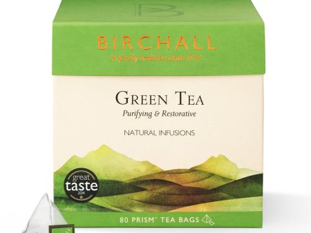 BIRCHALL PRISM GREEN TEA BAGS (80 bags) For Sale