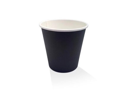 Pac Trading 8oz SW Hot Cup Black One Lid Fits All For Discount