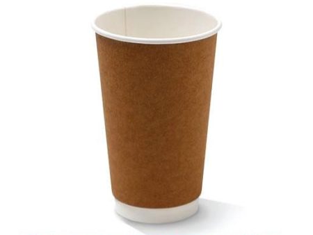 Pac Trading 16oz Double Walled Hot Cup Kraft For Discount