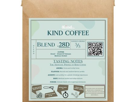 THE KIND CO BLEND .28D DECAF WHOLE BEAN COFFEE (1kg) x 1 For Discount