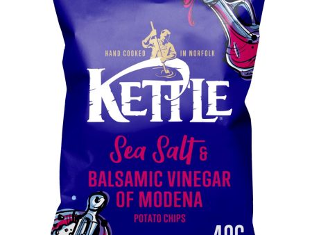 KETTLE CHIPS SEA SALT & BALSAMIC VINEGAR (40g) x 18 For Cheap