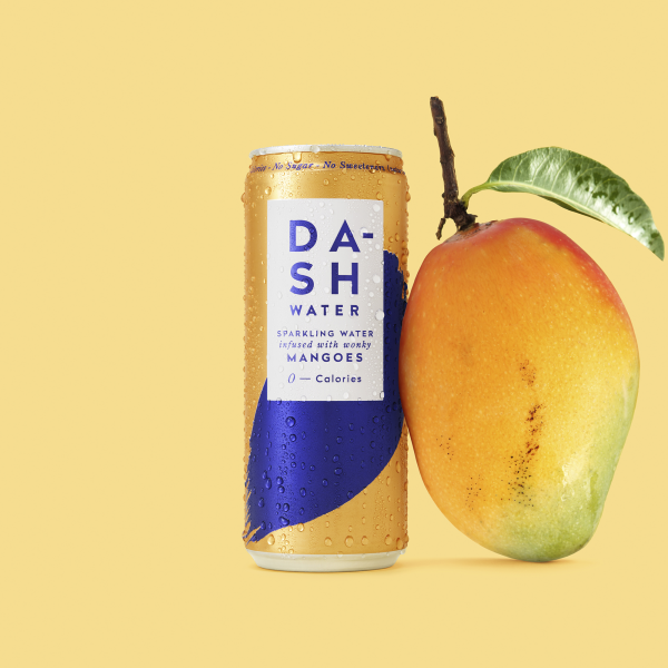 DASH WATER MANGO SPARKLING WATER CANS (330ml) x 12 Sale