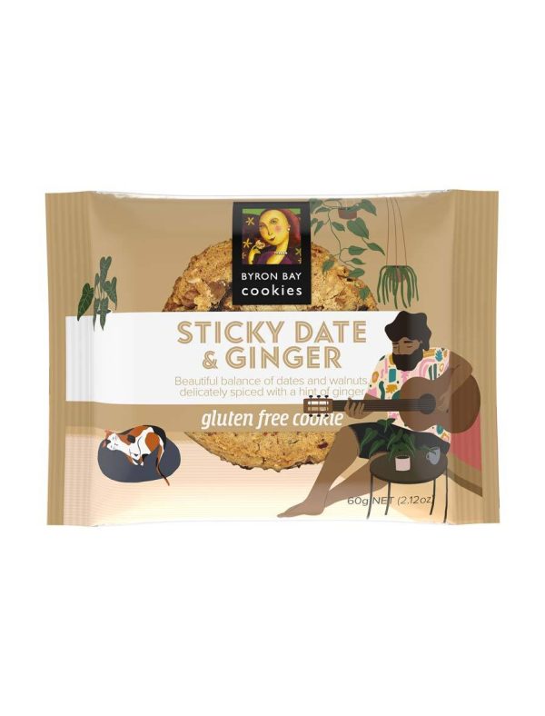 Byron Bay Gluten Free Sticky Date & Ginger Cookies Individually Wrapped Online