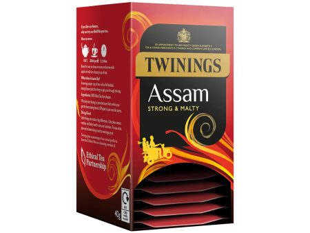 TWININGS ASSAM TAG & ENVELOPE TEA BAGS (20 bags) Online now