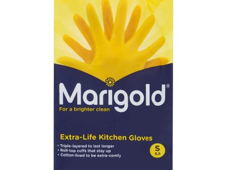 MARIGOLD EXTRA-LIFE KITCHEN GLOVES YELLOW SMALL - PAIR Fashion