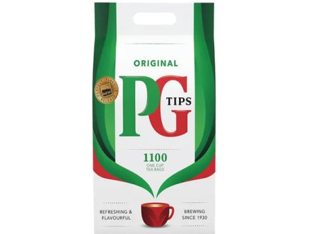 PG TIPS ONE CUP SQUARE TEA BAGS (1100 bags) For Sale