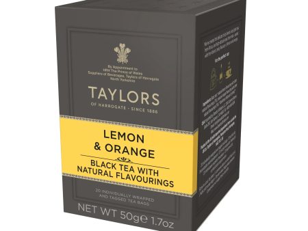 TAYLORS OF HARROGATE LEMON & ORANGE TEA BAGS (20 bags) For Discount