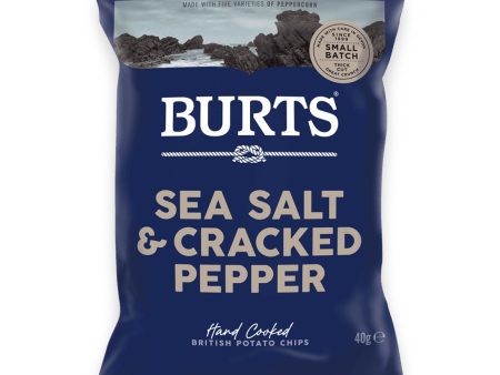 BURTS CHIPS SALT & BLACK PEPPER CRISPS (150g) x 10 Supply