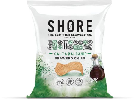 SHORE SALT & BALSAMIC SEAWEED CHIPS (25g) x 14 Online now