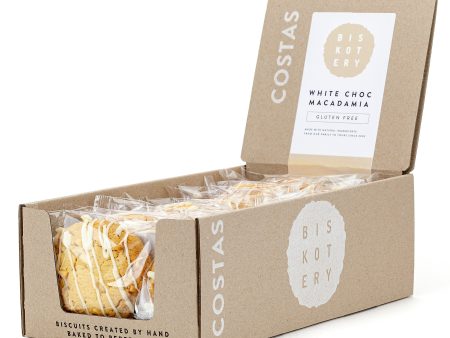 Costa s Biskotery Gluten Free & Individually Wrapped White Choc Macadamia Cookie Online Sale