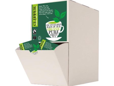 CLIPPER ENVELOPED & TAGGED GREEN TEA BAGS x 250 Hot on Sale