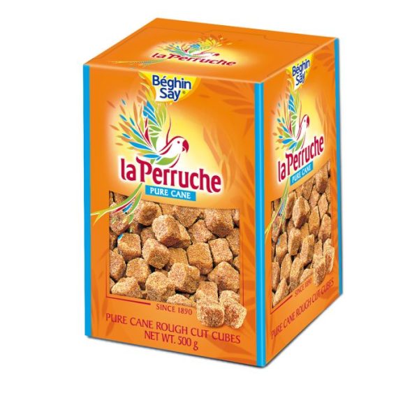 LA PERRUCHE ROUGH CUT BROWN PURE CANE SUGAR CUBES (500g) Supply