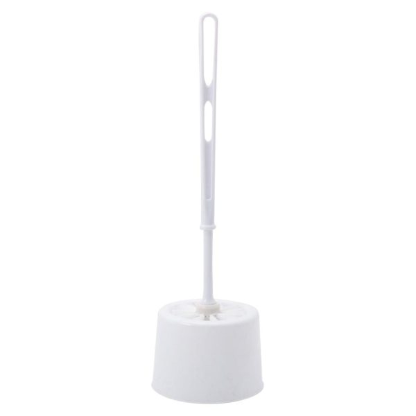 PLASTIC TOILET BRUSH & HOLDER WHITE Online