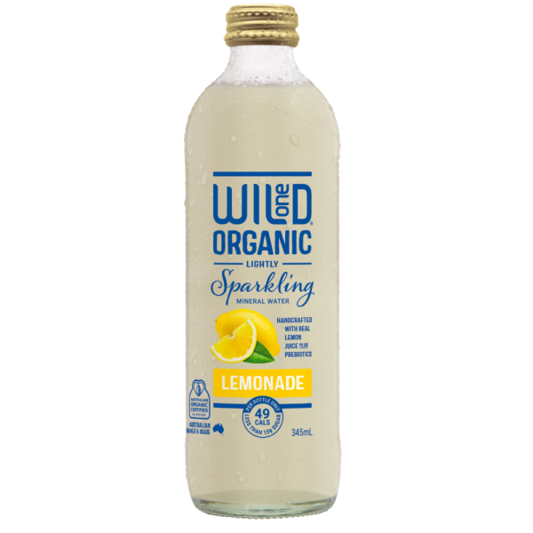 Wild One Organic Sparkling Mineral Water Lemonade 12x345ml Cheap