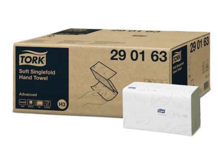 TORK SOFT 2-PLY SINGLEFOLD ADVANCED V-FOLD HANDTOWELS (3750pcs) Discount