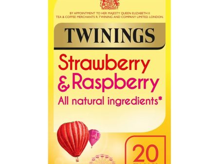 TWININGS STRAWBERRY & RASPBERRY TEA BAGS (20 bags) For Cheap