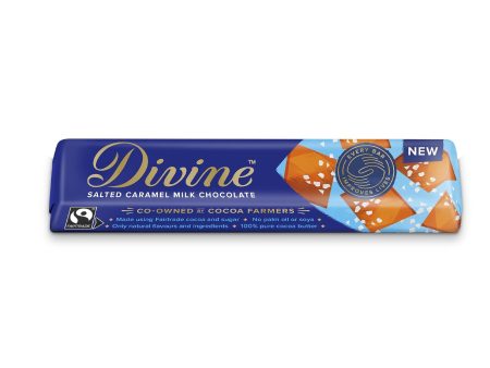 DIVINE SALTED CARAMEL CHOCOLATE BARS (35g) x 30 on Sale