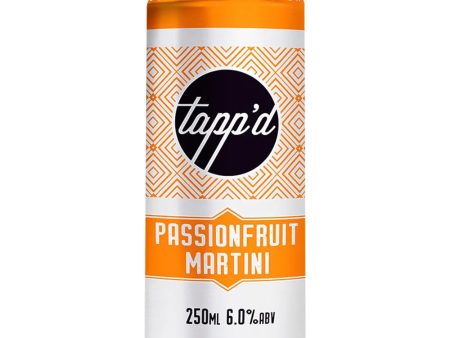 TAPP’D PASSIONFRUIT MARTINI COCKTAIL CANS (250ml) x 12 Discount