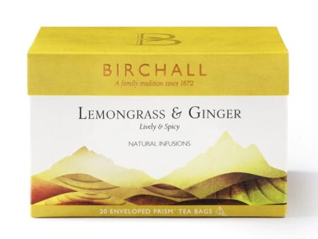 BIRCHALL LEMONGRASS & GINGER TAG & ENVELOPE PRISM TEA BAGS (20 bags) Discount