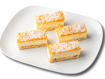 Little Secrets Bakehouse Gluten Free Mango Coconut Cheesecake Slice Box of 6 Hot on Sale