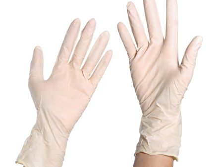 DISPOSABLE LATEX GLOVES POWDER FREE LARGE x 100 Fashion