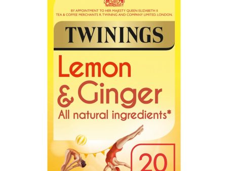 TWININGS REVITALISING LEMON & GINGER TEA BAGS (20 bags) Discount