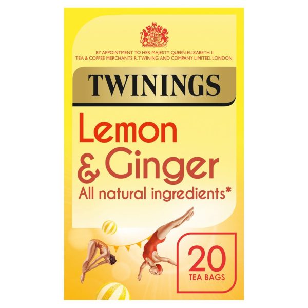 TWININGS REVITALISING LEMON & GINGER TEA BAGS (20 bags) Discount