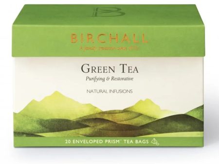 BIRCHALL GREEN TEA TAG & ENVELOPE PRISM TEA BAGS (20 bags) on Sale