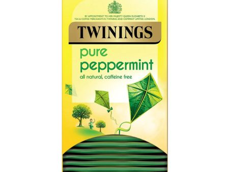 TWININGS INVIGORATING PEPPERMINT TAG & ENVELOPE TEA BAGS (20 bags) Online Hot Sale