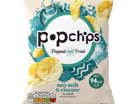 POPCHIPS SEA SALT & VINEGAR (23g) x 24 For Sale