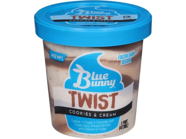 Blue Bunny Twist Cookies & Cream Pint Online