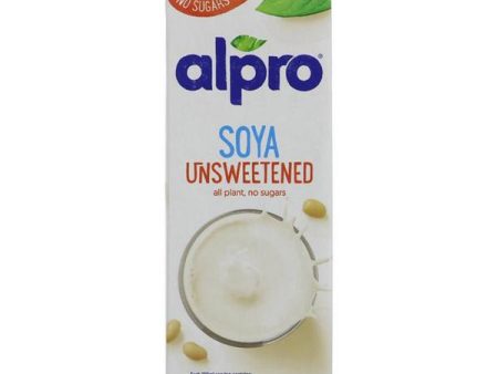 ALPRO AMBIENT UNSWEETENED SOYA MILK CARTON (1L) For Cheap