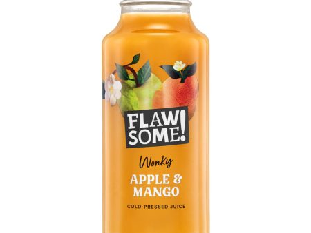 FLAWSOME! APPLE & MANGO JUICE GLASS BOTTLES (250ml) x 12 on Sale