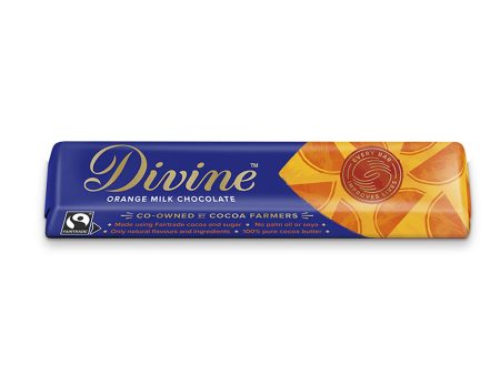 DIVINE ORANGE MILK CHOCOLATE BARS (35g) x 30 Discount