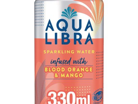 AQUA LIBRA BLOOD ORANGE & MANGO CANS (330ml) x 24 Supply