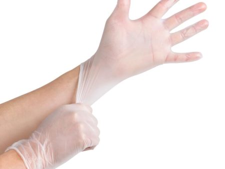 DISPOSABLE VINYL GLOVES POWDER FREE MEDIUM x 100 Online Hot Sale