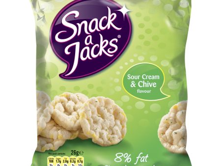 SNACK A JACKS SOUR CREAM & CHIVE (26g) x 24 on Sale