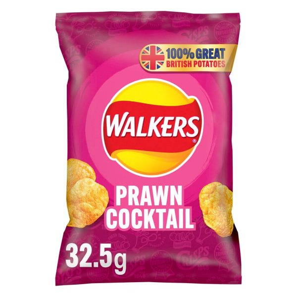 WALKERS PRAWN COCKTAIL (32.5g) x 32 Sale