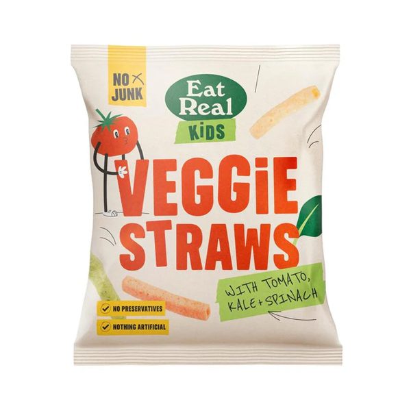 EAT REAL KIDS VEGGIE STRAWS (20g) x 24 Discount