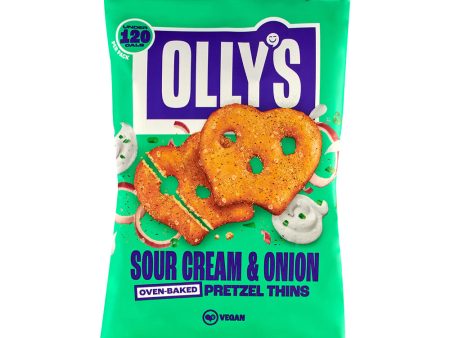 OLLY S PRETZEL THINS SOUR CREAM & ONION (35g) x 10 Fashion