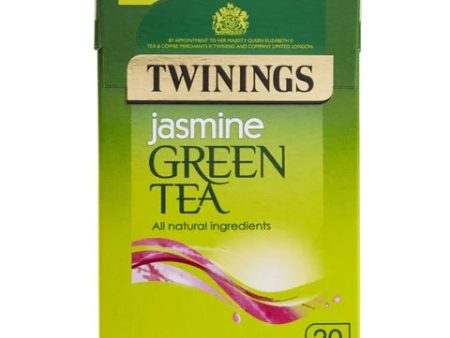 TWININGS GREEN TEA & JASMINE TAG & ENVELOPE TEA BAGS (20 bags) For Sale