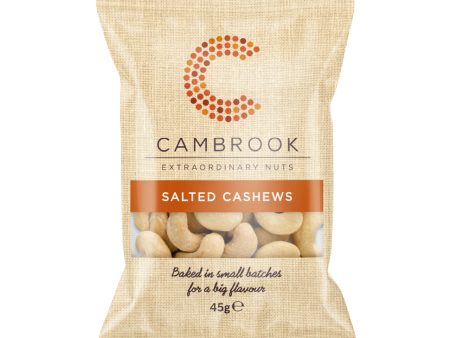 CAMBROOK BAKED & SALTED CASHEW NUTS (45g) x 24 Hot on Sale